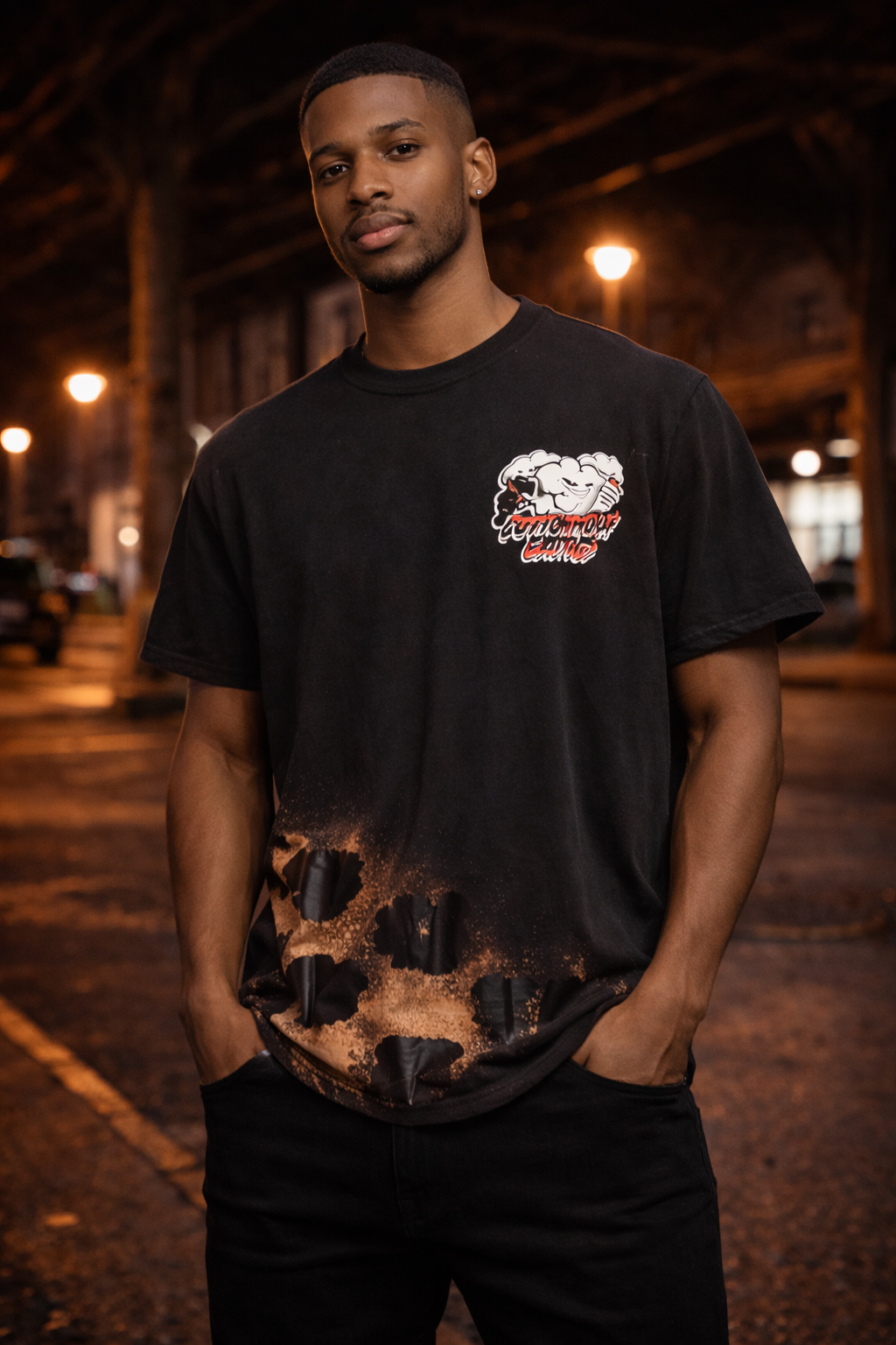 fading cloud budget tee