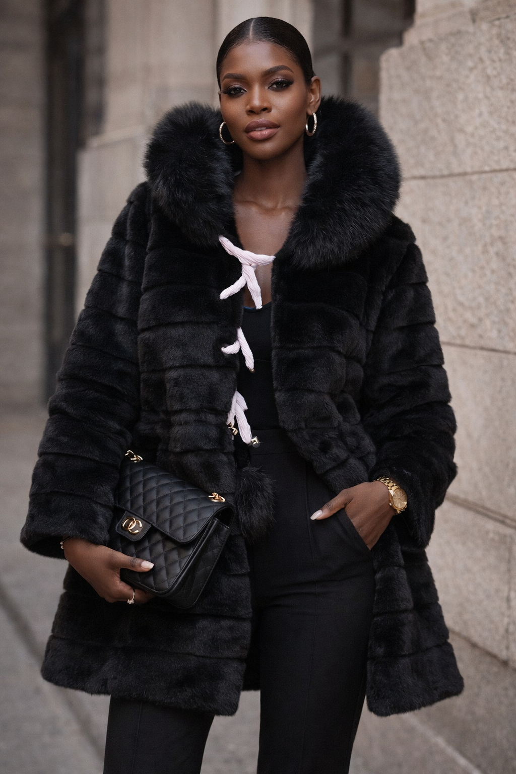 Faux furr coat